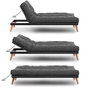 Atelier Del Sofa Saki - Sofá cama de 3 plazas Gris oscuro